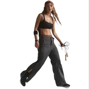 Free People Movement Nova Lined Pants Gray Side Zipper Wide Leg